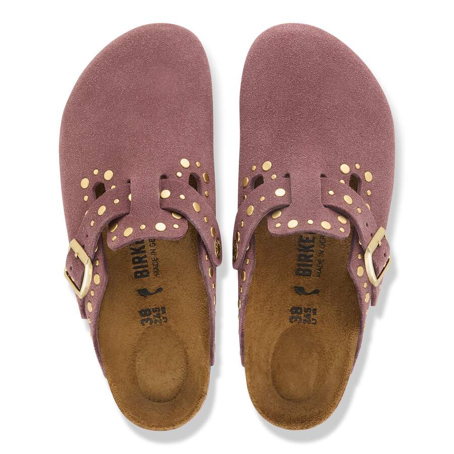 Boston Rivet Suede Leather - Pepper