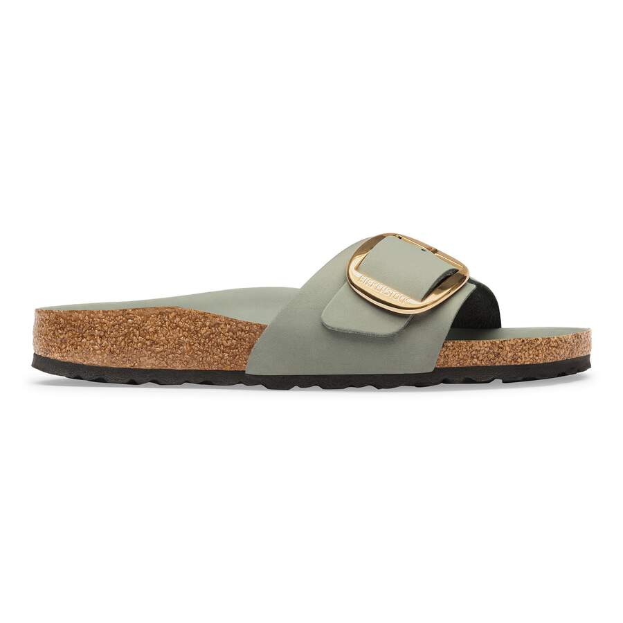 Madrid Big Buckle Natural Leather Oiled - Pure Sage