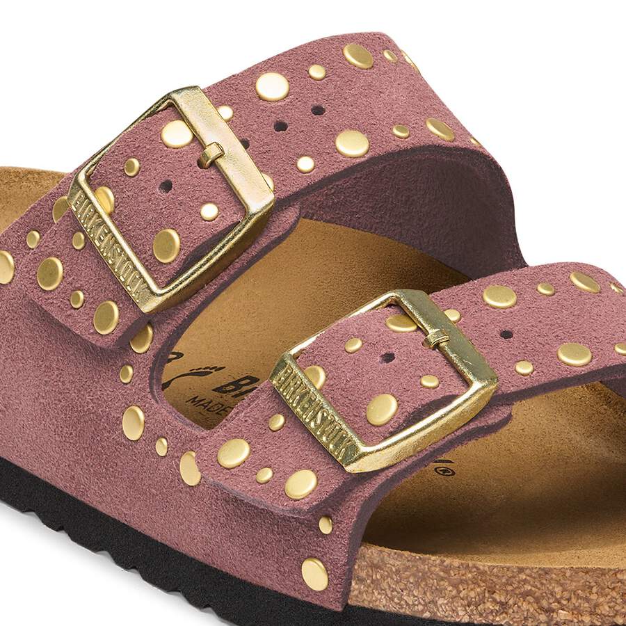 Arizona Rivet Suede Leather - Pepper