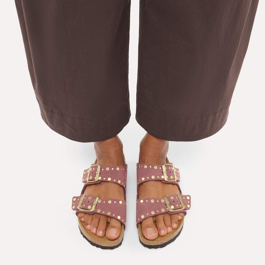 Arizona Rivet Suede Leather - Pepper