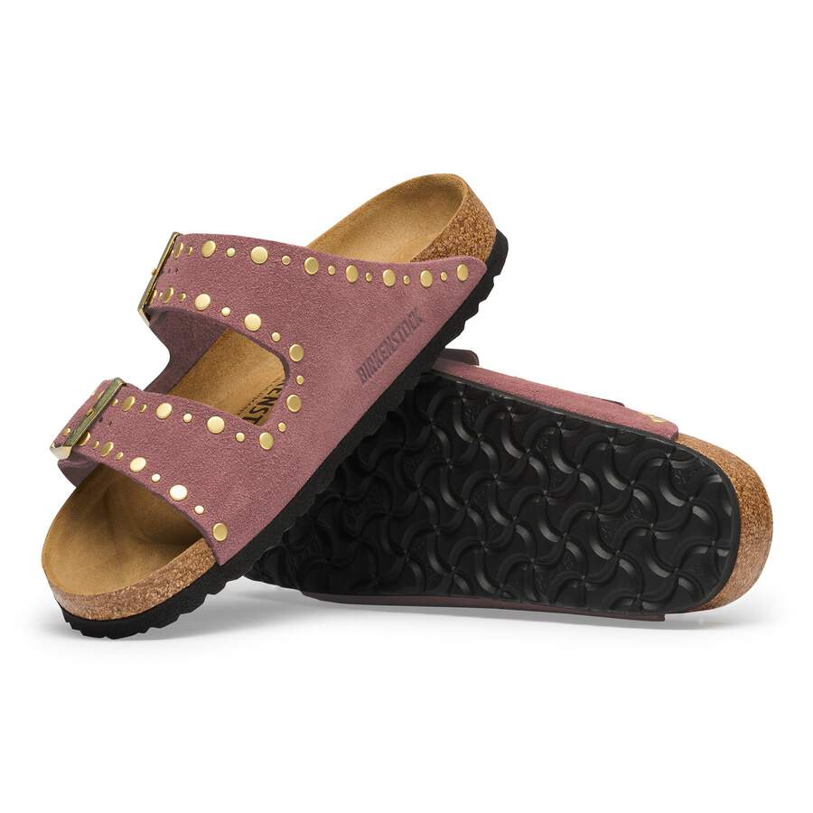 Arizona Rivet Suede Leather - Pepper