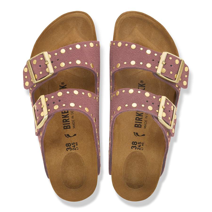 Arizona Rivet Suede Leather - Pepper