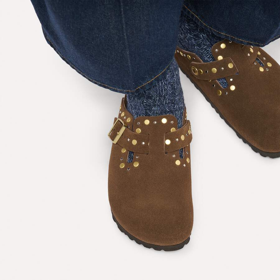 Boston Rivet Suede Leather - Carafe Tonal