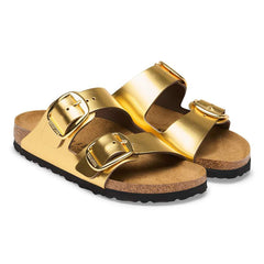 Arizona Big Buckle Natural Leather - Metallic Gold