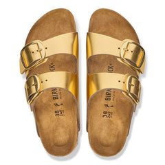 Arizona Big Buckle Natural Leather - Metallic Gold