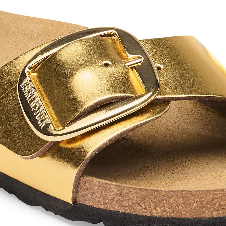 Madrid Big Buckle Natural Leather - Gold
