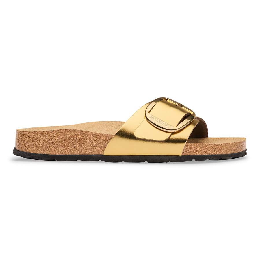 Madrid Big Buckle Natural Leather - Gold