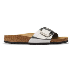 Madrid Big Buckle Natural Leather - Metallic Silver