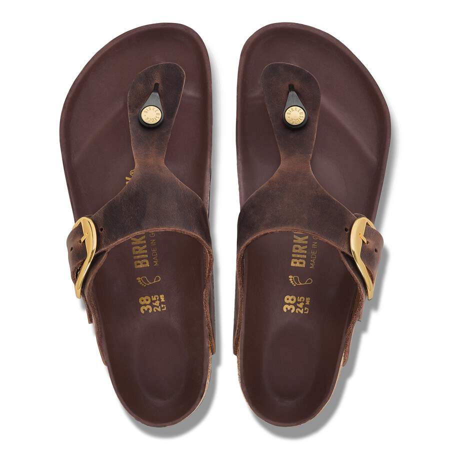 Gizeh Big Buckle Natural Leather Oiled - Habana