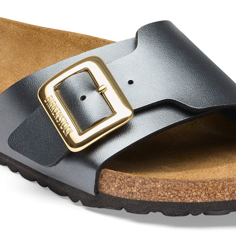 Catalina Cushion Buckle Birko-Flor - Metallic Black