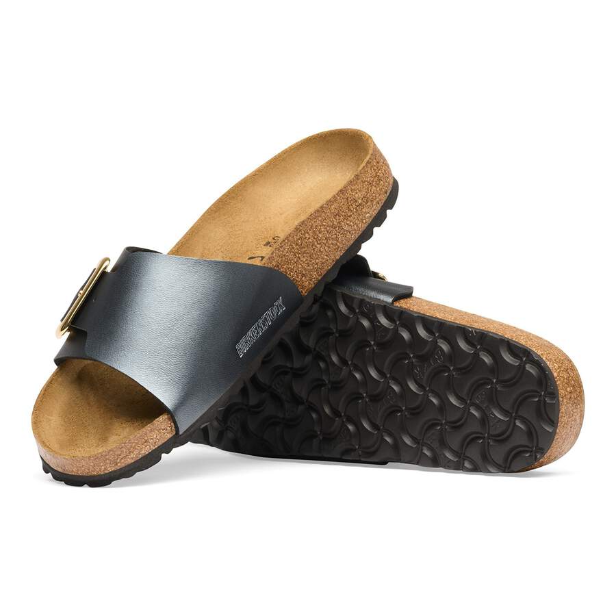 Catalina Cushion Buckle Birko-Flor - Metallic Black
