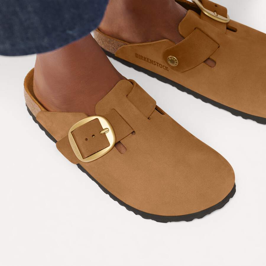 Boston Big Buckle Nubuck Leather - Mink Tonal
