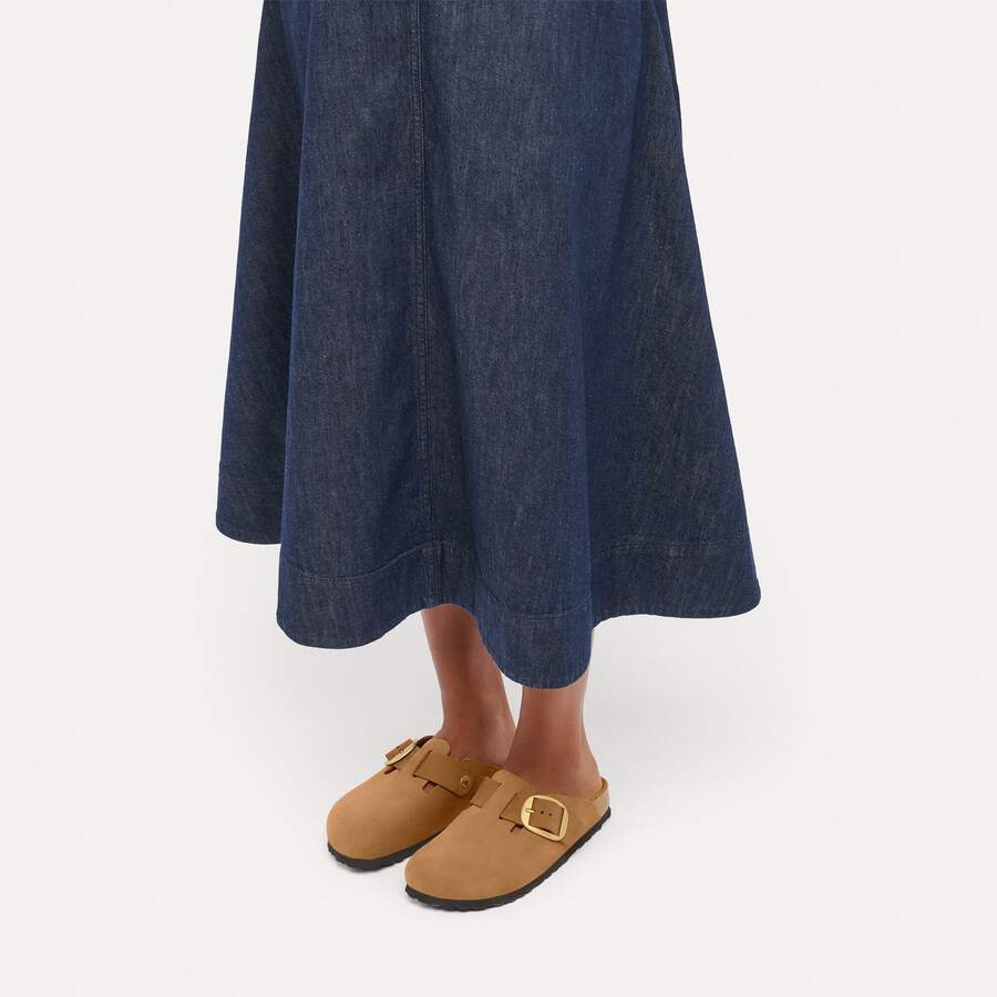 Boston Big Buckle Nubuck Leather - Mink Tonal