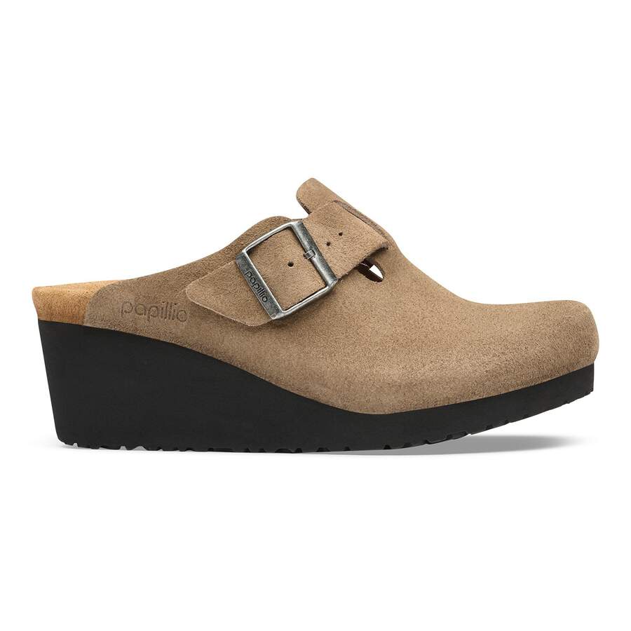 Fanny Suede Leather - Gray Taupe/ Black