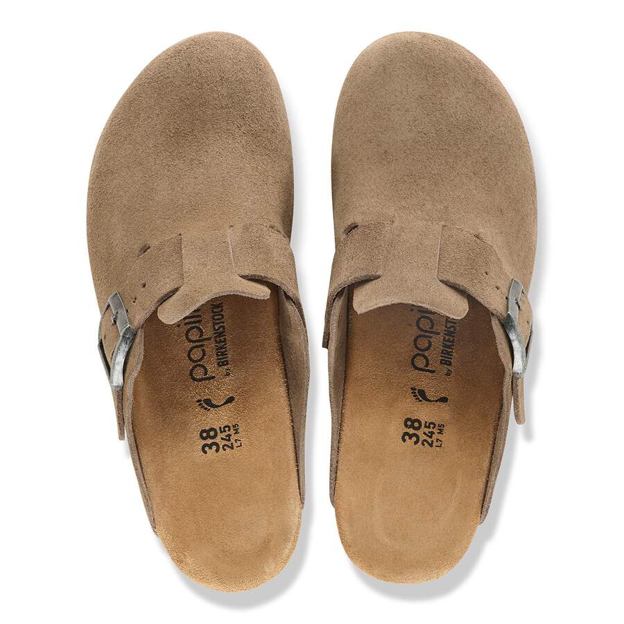 Fanny Suede Leather - Gray Taupe/ Black