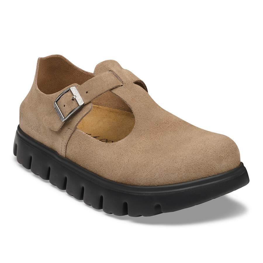 Paris Chunky Suede Leather - Gray Taupe