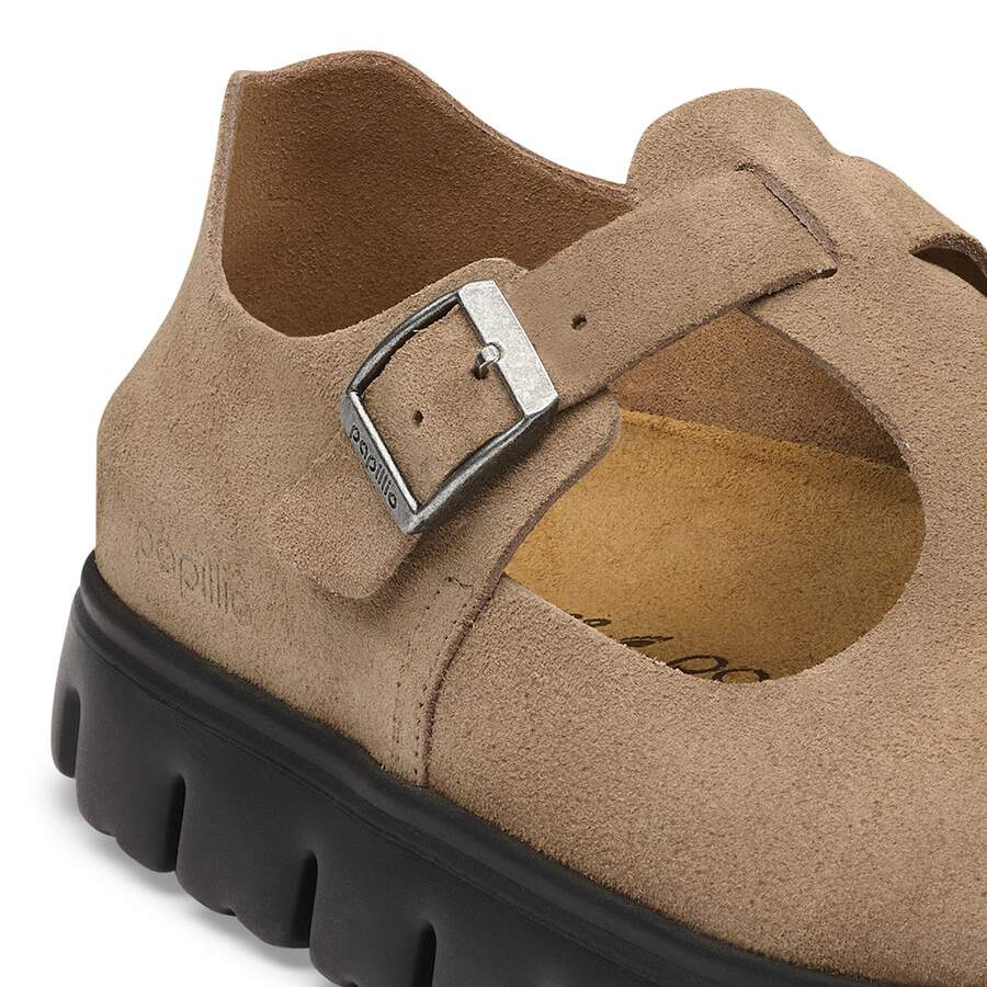 Paris Chunky Suede Leather - Gray Taupe