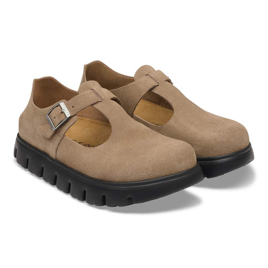 Paris Chunky Suede Leather - Gray Taupe