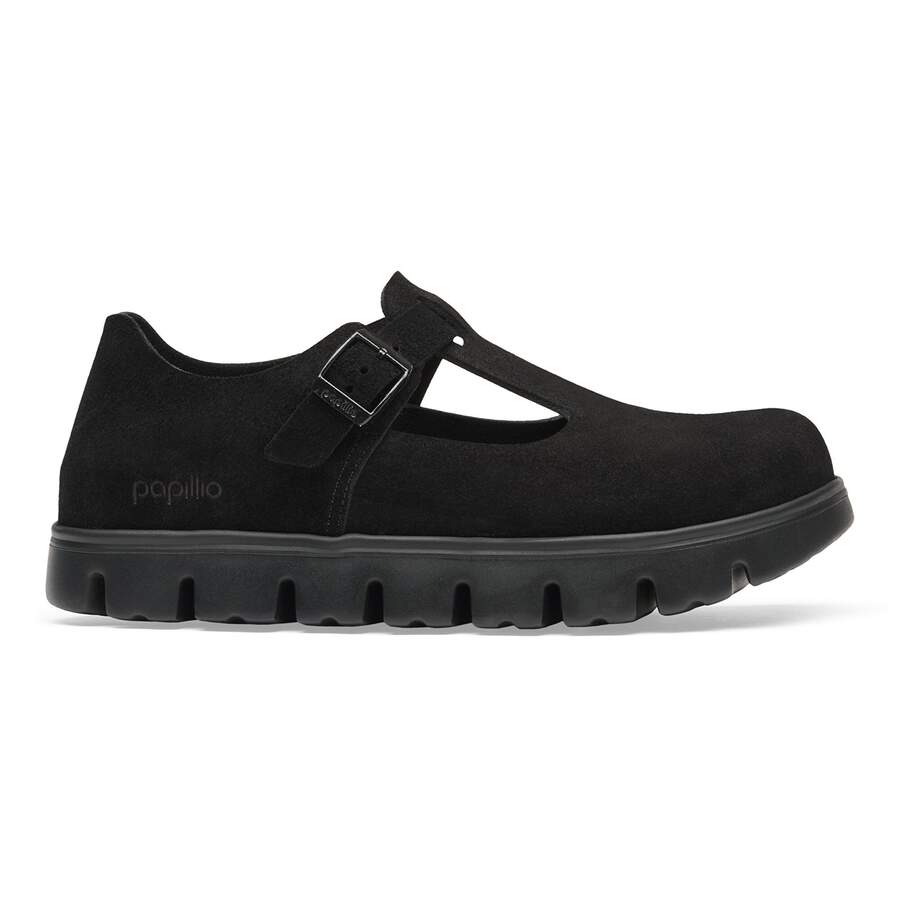 Paris Chunky Suede Leather - Black