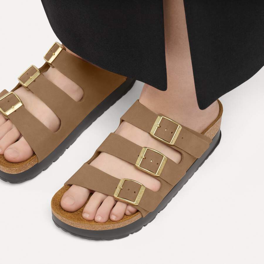 Florida Flex Platform Nubuck Leather - Dark Tea