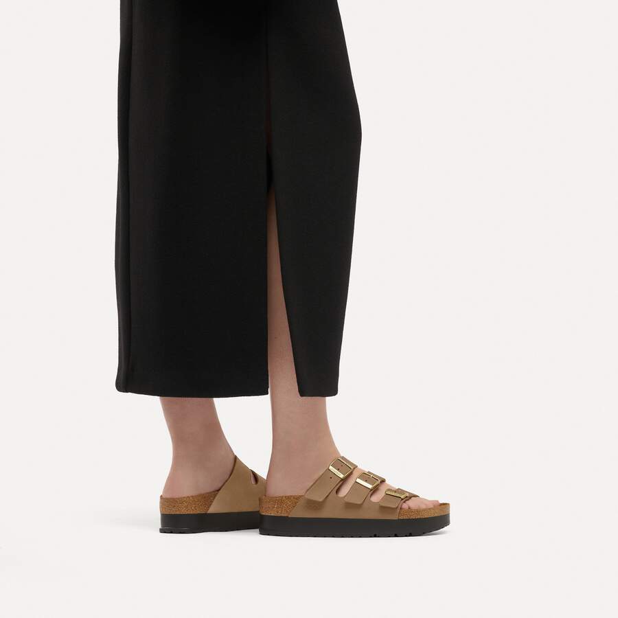 Florida Flex Platform Nubuck Leather - Dark Tea