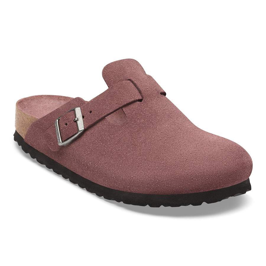Boston Soft Footbed Suede Leather - Pepper