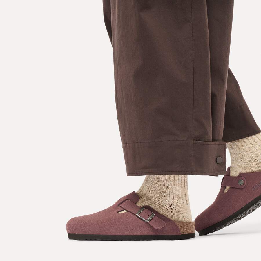Boston Soft Footbed Suede Leather - Pepper