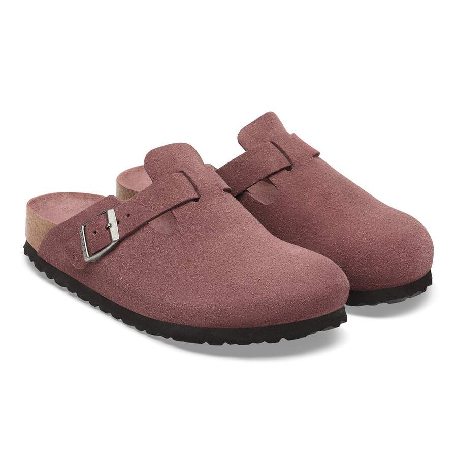 Boston Soft Footbed Suede Leather - Pepper