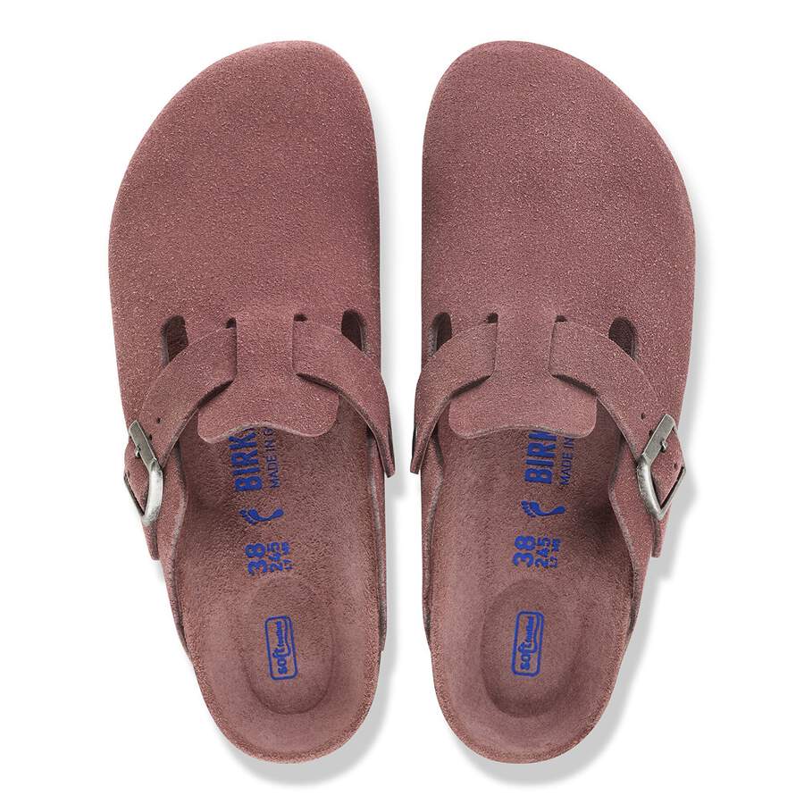 Boston Soft Footbed Suede Leather - Pepper