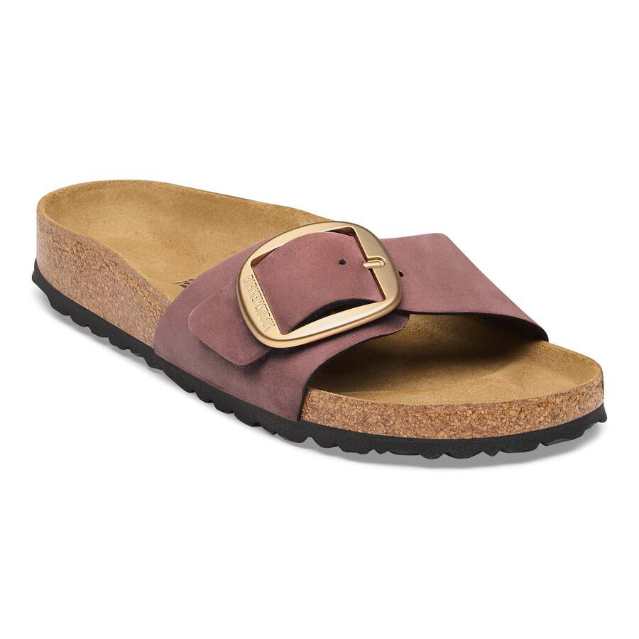Madrid Big Buckle Nubuck Leather - Pepper