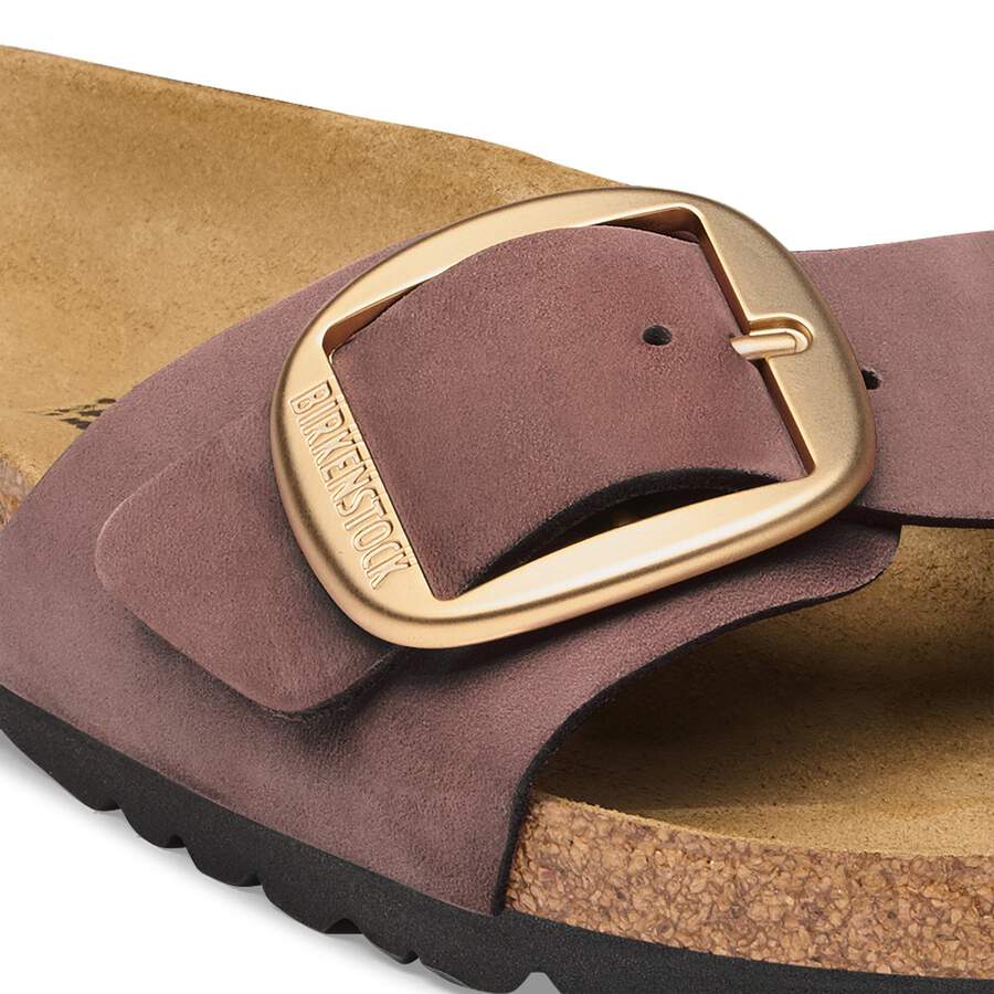 Madrid Big Buckle Nubuck Leather - Pepper
