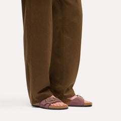 Madrid Big Buckle Nubuck Leather - Pepper