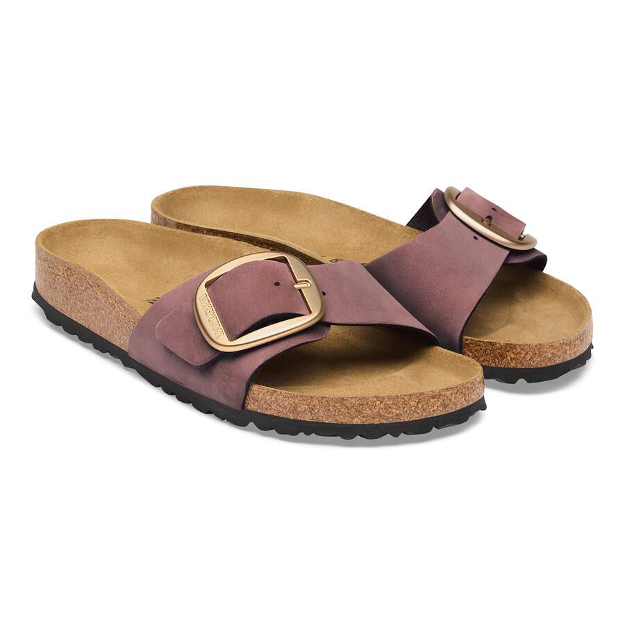 Madrid Big Buckle Nubuck Leather - Pepper