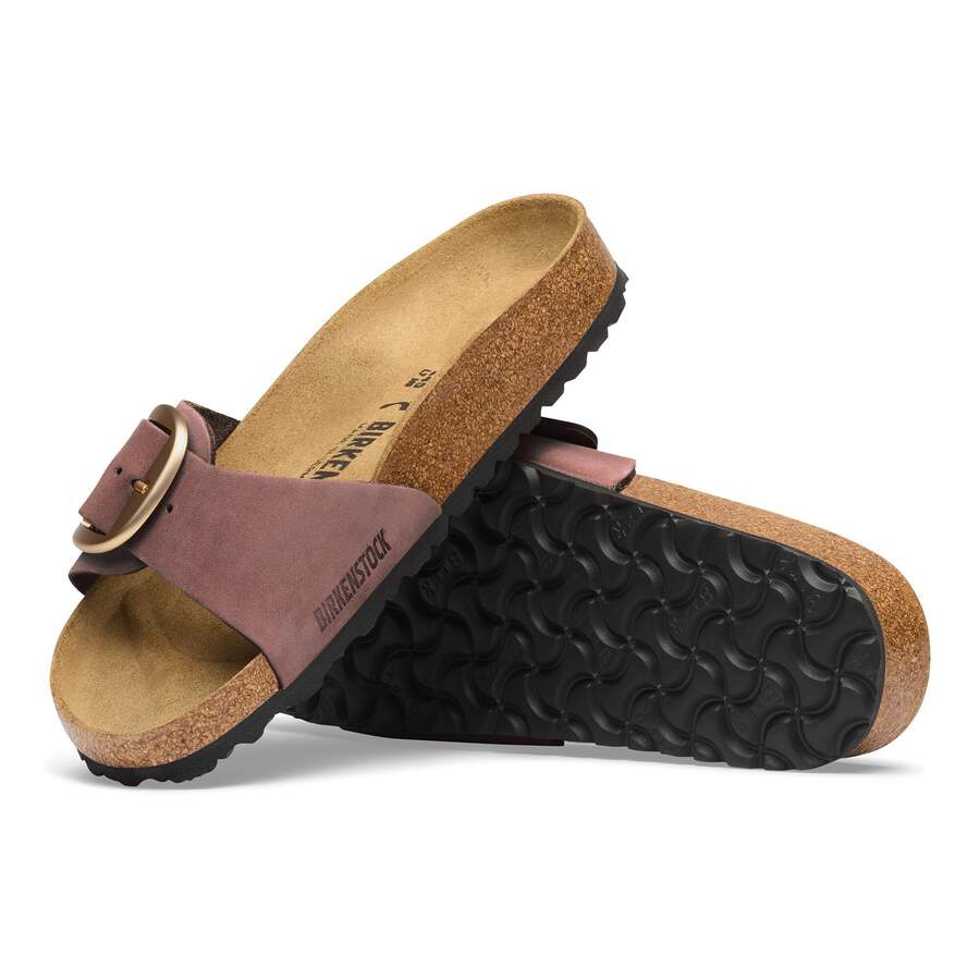 Madrid Big Buckle Nubuck Leather - Pepper