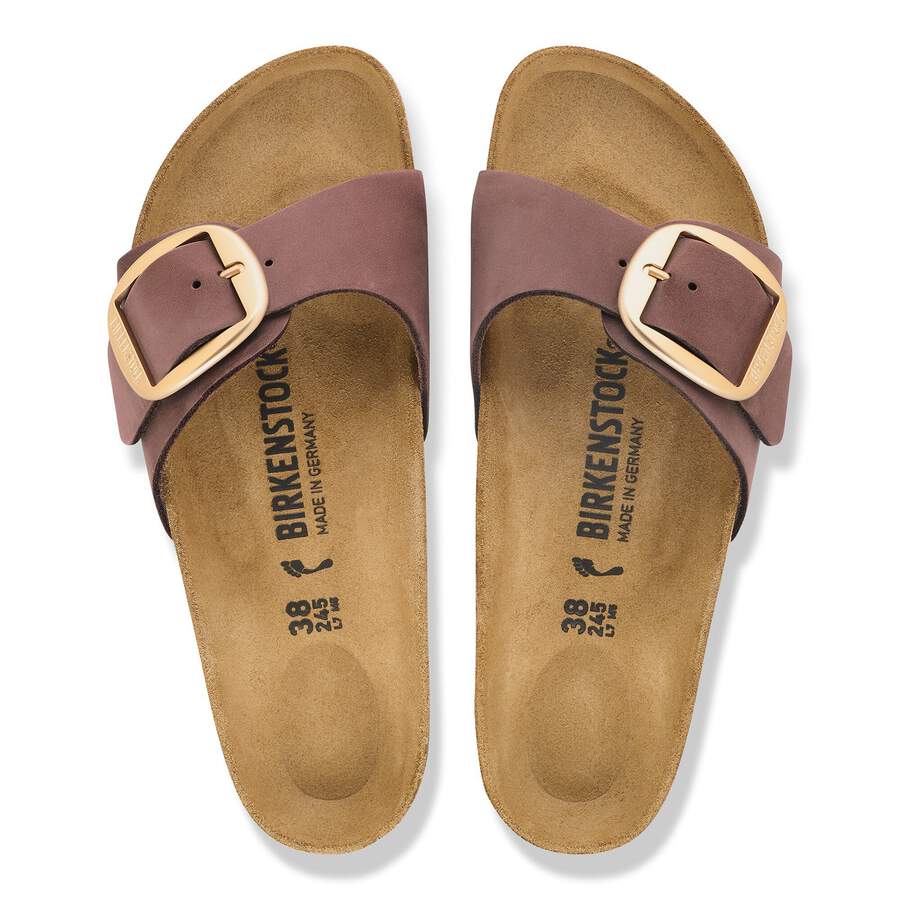 Madrid Big Buckle Nubuck Leather - Pepper