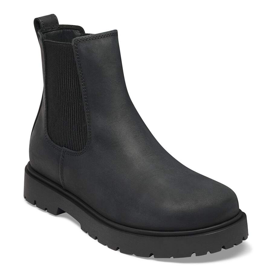 Highwood Slip On Mid Natural Leather Oiled - Black