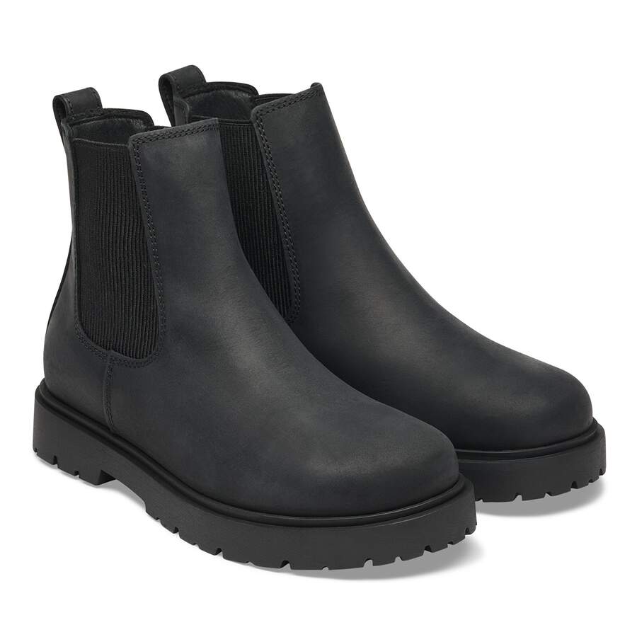 Highwood Slip On Mid Natural Leather Oiled - Black