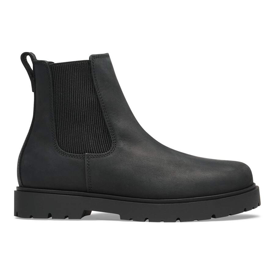 Highwood Slip On Mid Natural Leather Oiled - Black