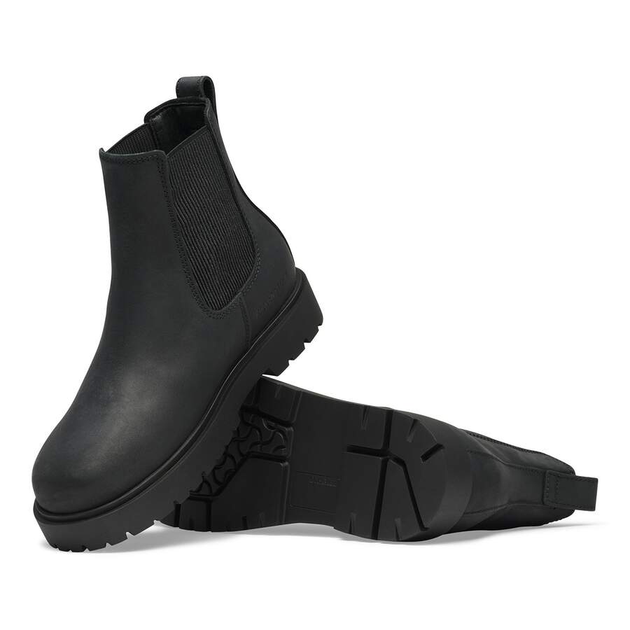 Highwood Slip On Mid Natural Leather Oiled - Black