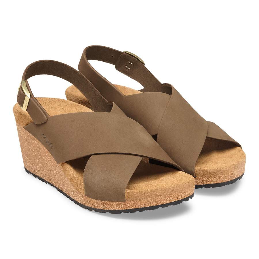 Samira Nubuck Leather - Dark Tea