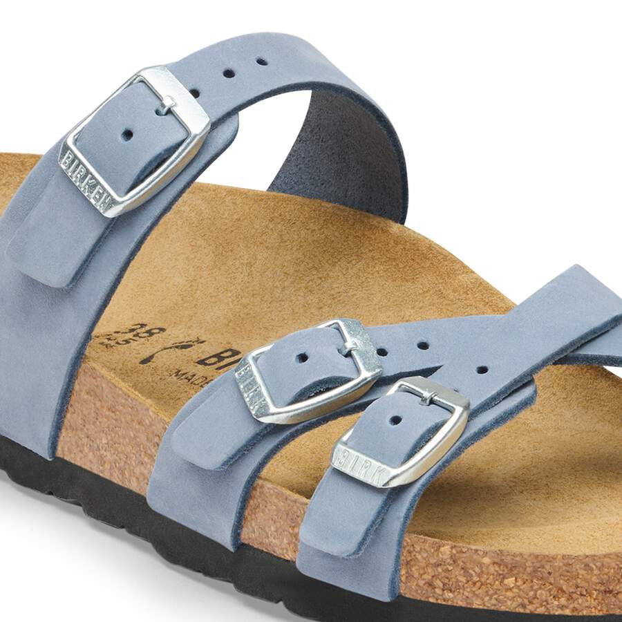 Franca Nubuck Leather - Stone Blue