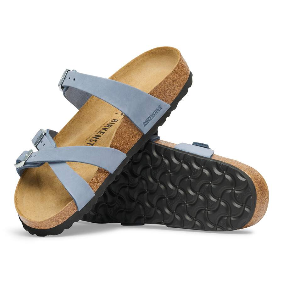 Franca Nubuck Leather - Stone Blue